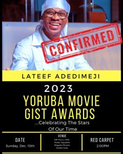 Yoruba Movie Gist Awards To Hold At RM Place Magodo Lagos