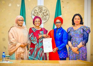 FIRST LADY OF THE FEDERAL REPUBLIC OF NIGERIA, SENATOR OLUREMI TINUBU, CON MEETS WITH WIVES OF STATE GOVERNORS