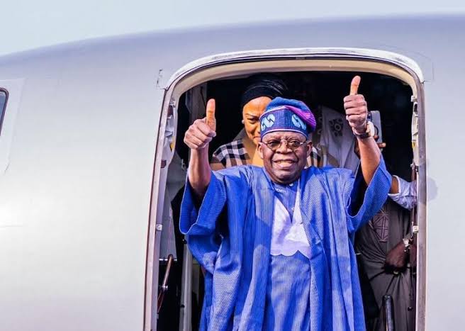 TINUBU ARRIVES IN LAGOS FOR CHRISTMAS