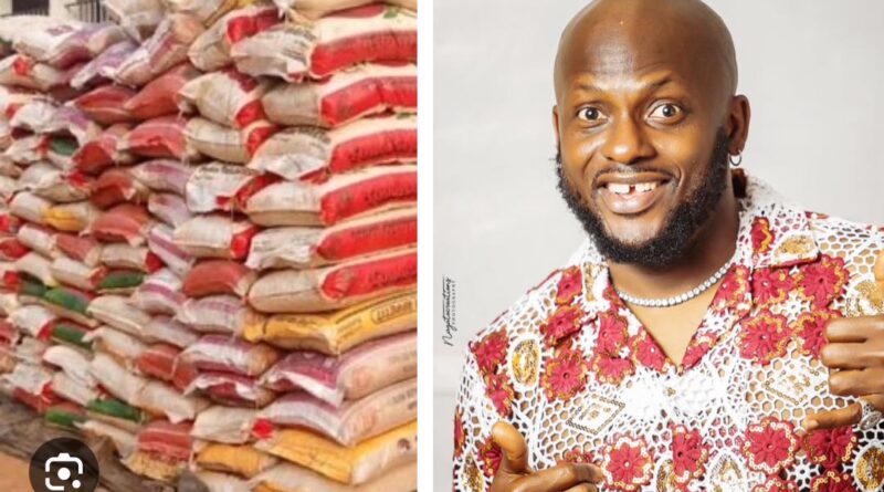 COMEDIAN IGOSAVE DONATES ,000 TO IREDE FOUNDATION & 400 BAGS OF RICE TO WIDOWS.
