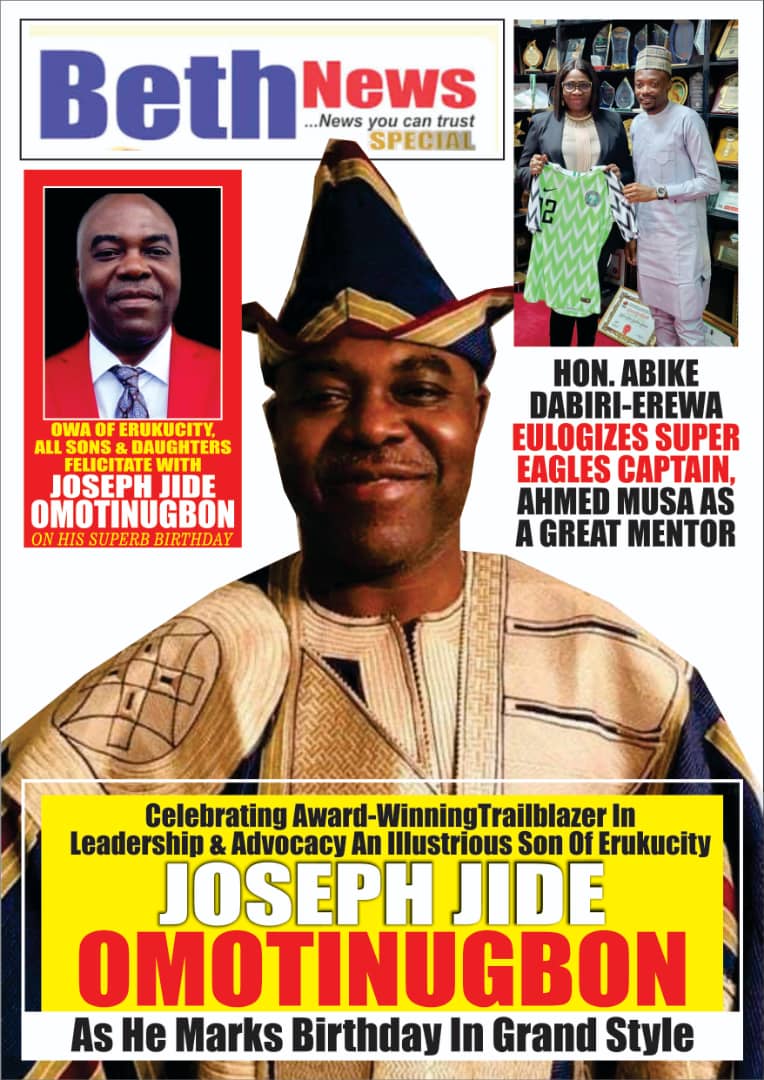 Birthday: Publisher BethNews, Oluwaseun Fabiyi Adulates Joseph Jide Omotinugbon, Tags him “A Trailblazer, Pillar of Wisdom in Our Community”