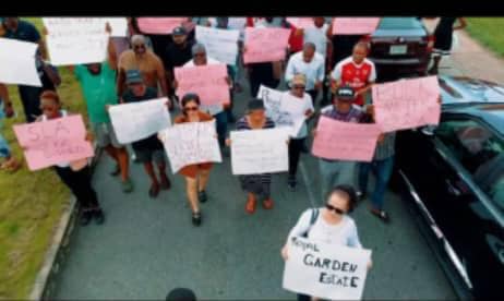 Tinubu’s connection: Residents of Royal Gardens Estate protest exploitation