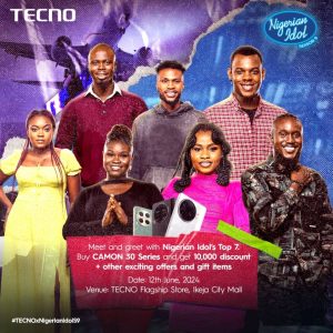Join the Fun and Win with Nigerian Idol Top 7 Live at TECNO’s Flagship Store!