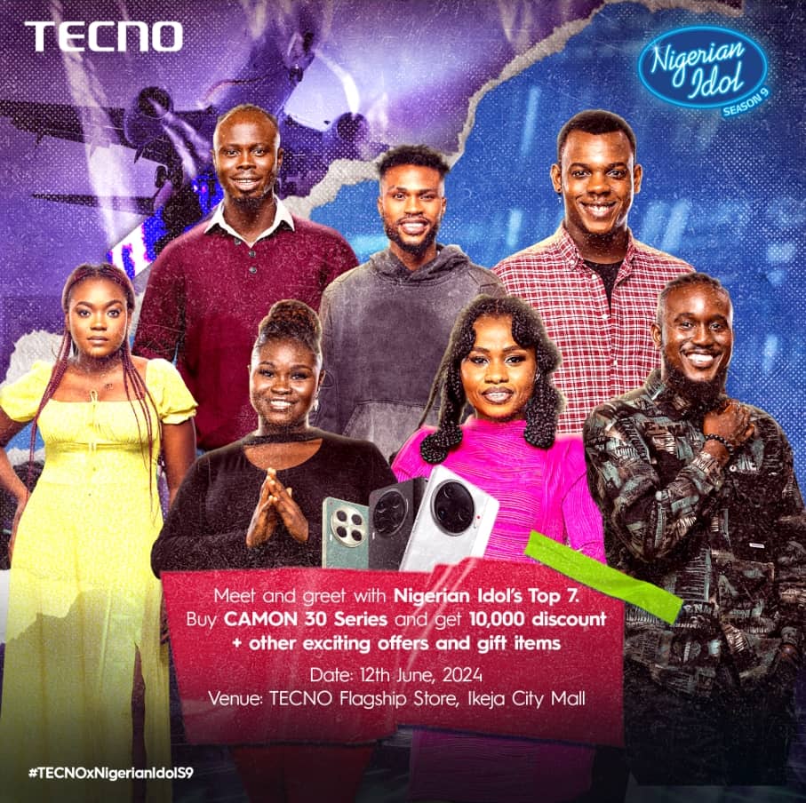 Join the Fun and Win with Nigerian Idol Top 7 Live at TECNO’s Flagship Store!