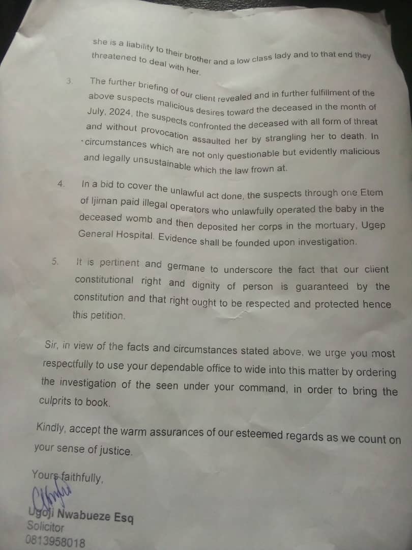 Cross River Police Allegedly Detain Complainant In Murder case Of 8 Month Old Pregnant Woman