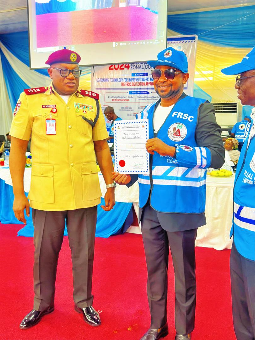 FEDERAL ROAD SAFETY CORPS HONORS AND DECORATES JESAM MICHAEL AS SPECIAL MARSHAL