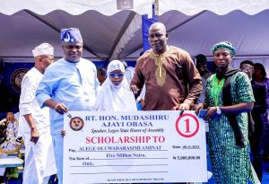 Obasa @52: Photos As Lagos Speaker Celebrates With School Kids