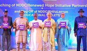 FIRST LADY OF NIGERIA SAYS NATION CANNOT AFFORD TO BE LEFT OUT OF GLOBAL VILLAGE DIGITALLY