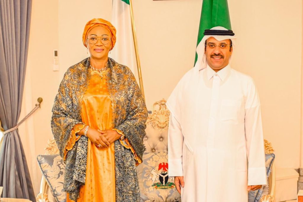 Photo News: First Lady Oluremi Tinubu Receives Qatar Ambassador in Aso Villa Abuja