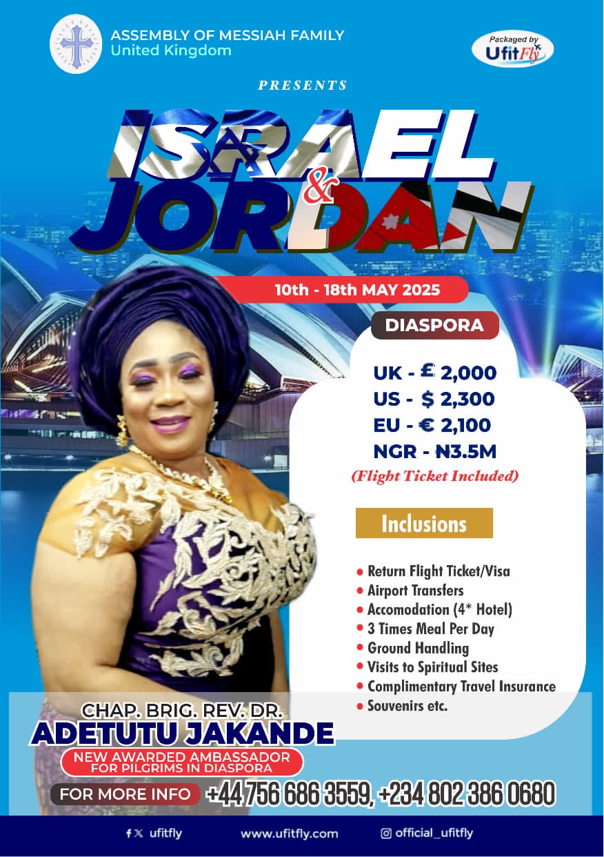 Assembly of Messiah Family UK, U-Fitfly Take Christians on 8-Day Israel/Jordan Tour