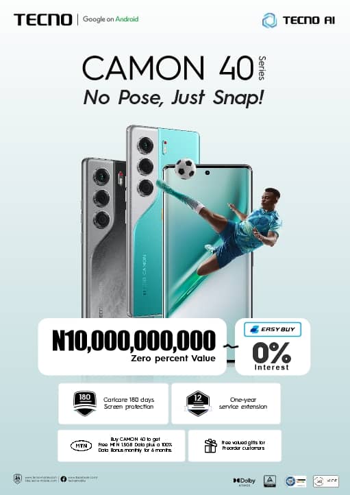 Get the TECNO CAMON 40 now, pay later with EasyBuy’s 0% interest