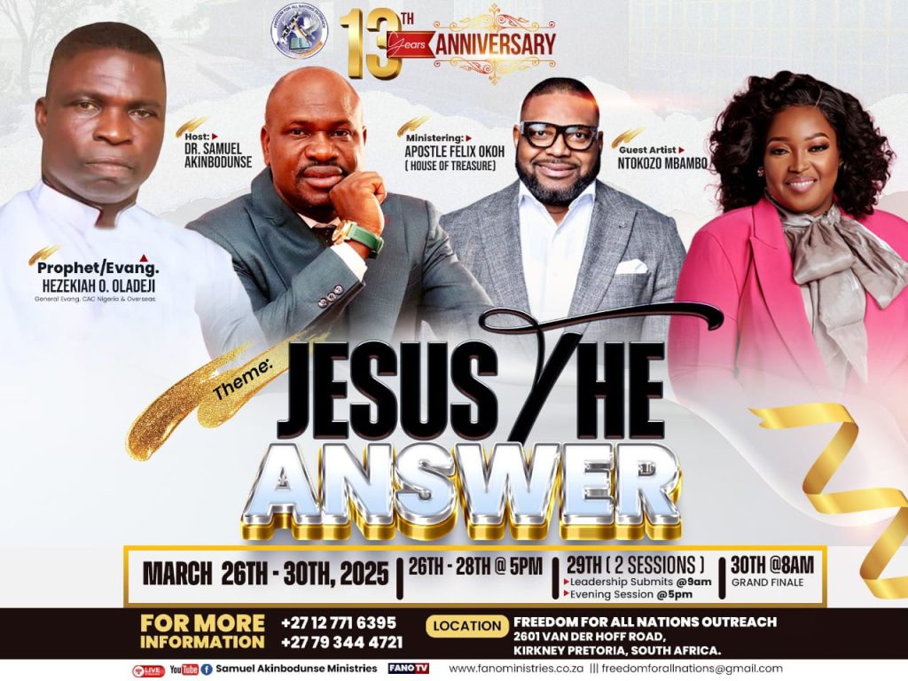 FANO Celebrates 13th Anniversary with the Theme ‘Jesus the Answer’