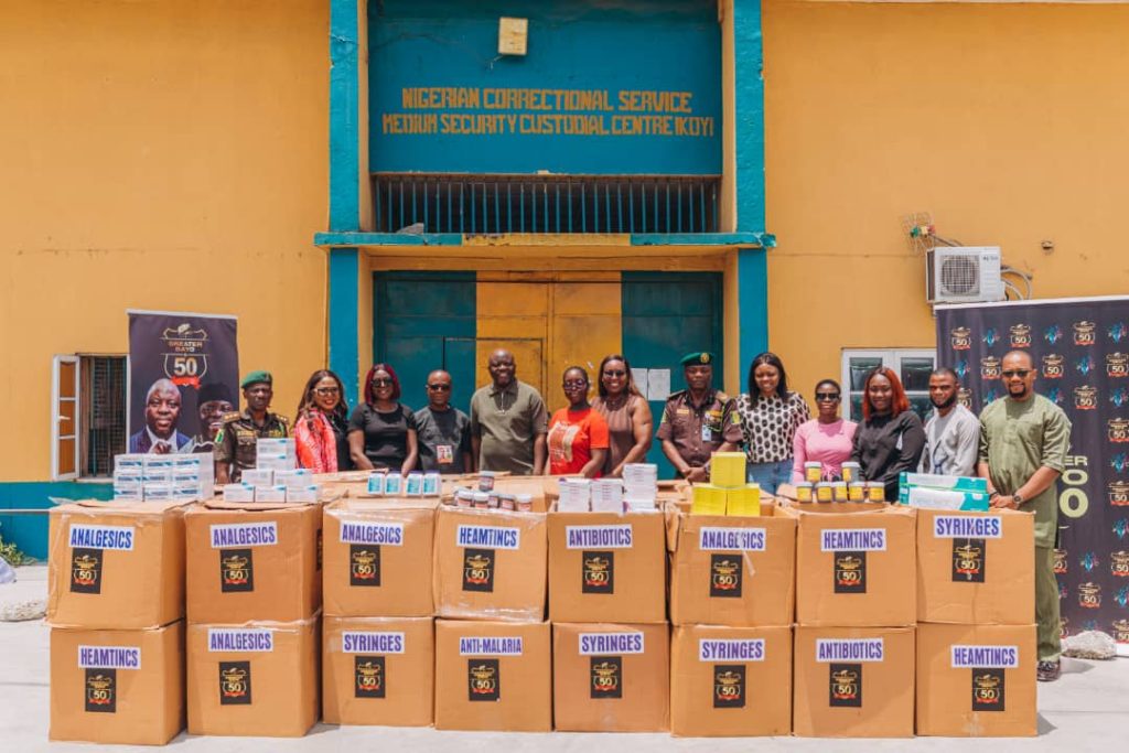 Bayo Adeyinka Secures Freedom for Eight Inmates, Donates Medical Supplies to Mark 50th Birthday
