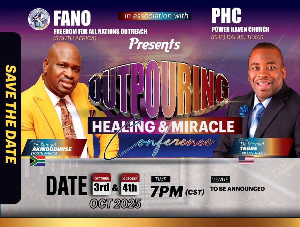 PROPHET SAMUEL AKINBODUNSE TO STORM THE U.S. IN OCTOBER FOR OUTPOURING MIRACLE CONFERENCE