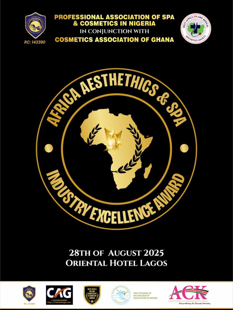 AFRICA,SPA AND AESTHETICS SPA INDUSTRY AWARD