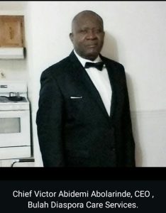 BULAH DIASPORA CARE SERVICES MANAGES ELDERLY ONES HEALTH FOR YOU.