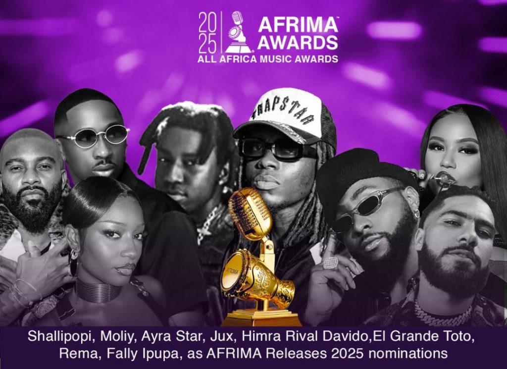 BREAKING: Shallipopi, Moliy, Ayra Star, Jux, Himra Rival Davido, El Grande Toto, Rema, Fally Ipupa, as AFRIMA Releases 2025 nominations