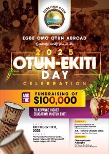 Otun-Ekiti Day, 2025 to Hold in Maryland, USA, October 11