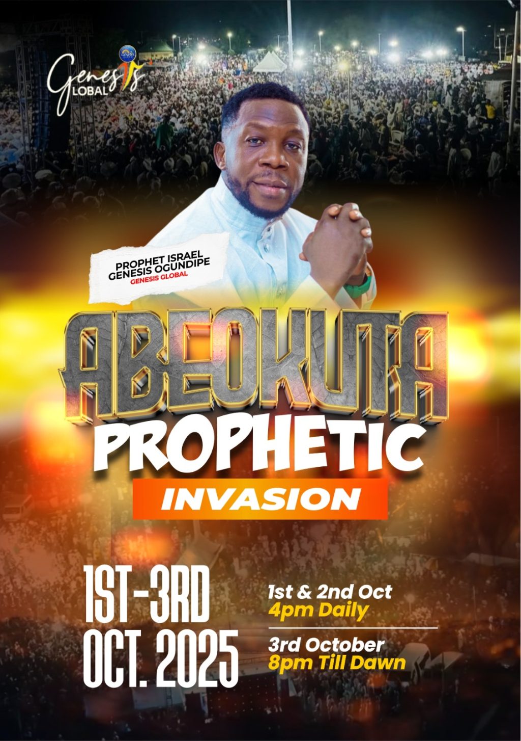 Genesis Global Abeokuta Prophetic Invasion 2.0: Set To Witness Transformative Breakthroughs