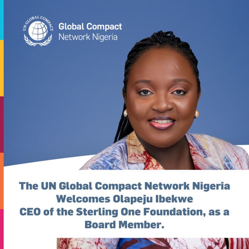 Olapeju Ibekwe Joins Board of UN Global Compact Network Nigeria Ahead of UNGA 80