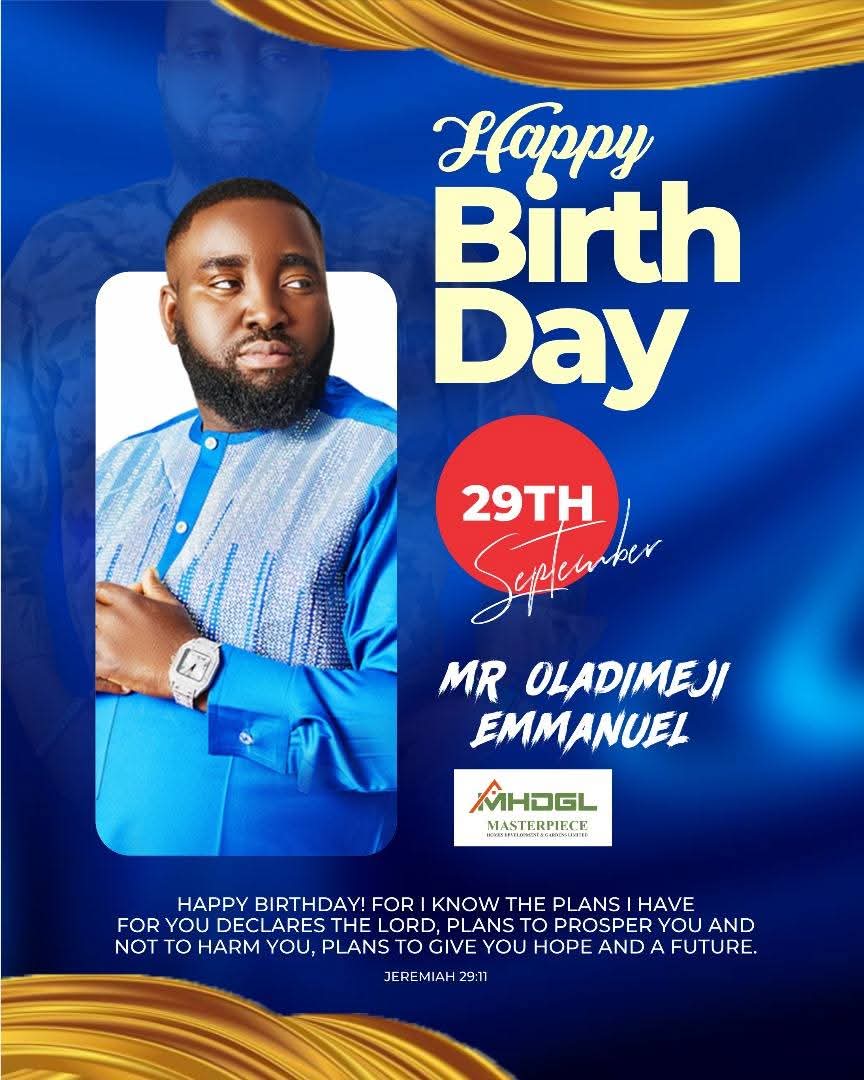 Publisher of BethNews, Oluwaseun Fabiyi, celebrates gospel artist Oladimeji Emmanuel’s birthday with great inspiration