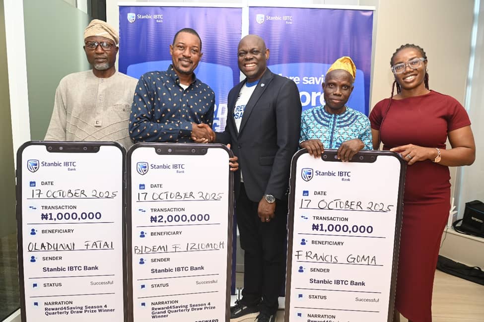 Stanbic IBTC Bank rewards 78 savers with ₦16 million in sixth monthly and second quarterly draws
