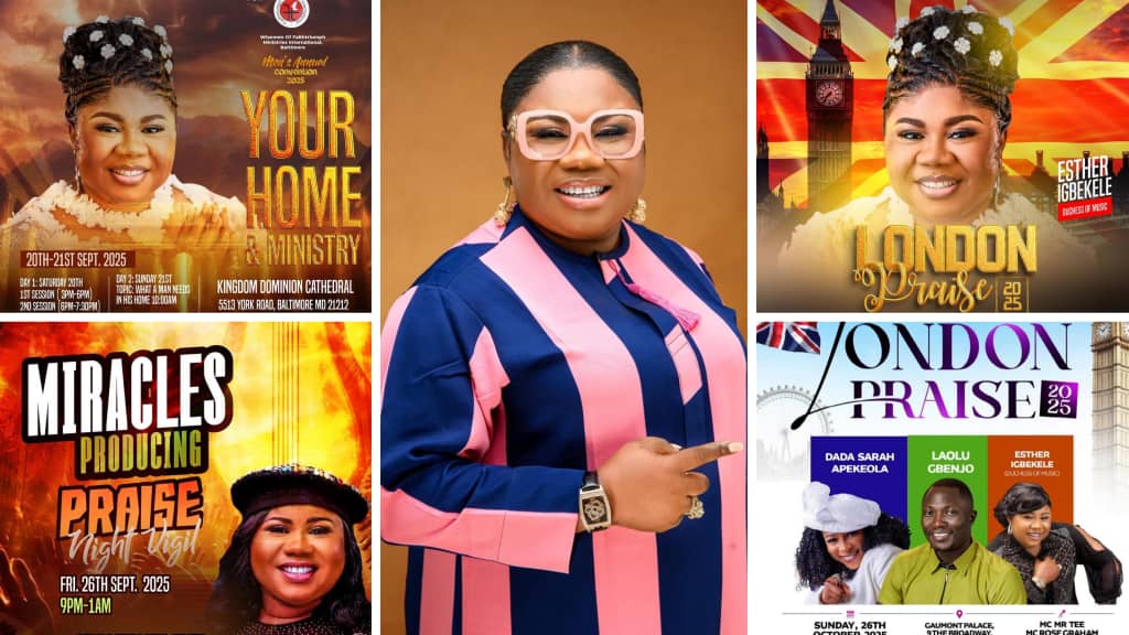 Gospel Star Esther Igbekele Takes Her Music Ministry Global with Successful 2025 International Tours