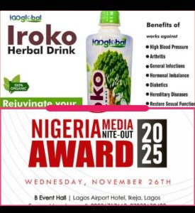 Iroko African Root Distributor, Igoglobal International Supports Nigeria Media-Nite Award