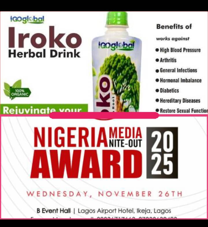 Iroko African Root Distributor, Igoglobal International Supports Nigeria Media-Nite Award