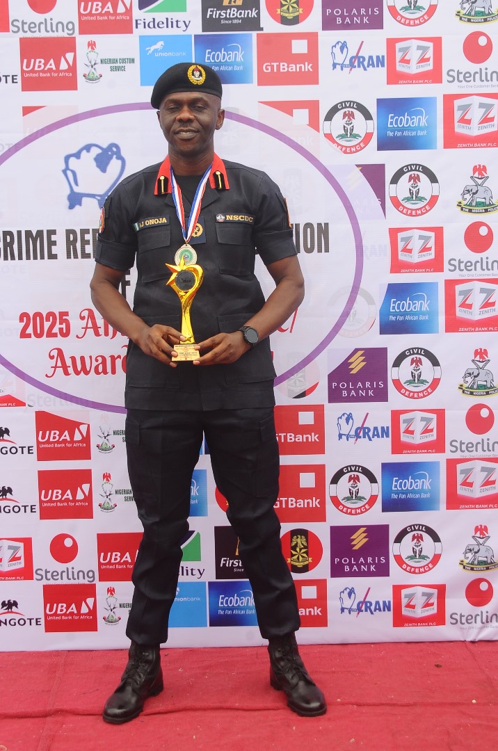 ACC John Attah Onoja Shines on the National Stage as CRAN Crowns Him ‘Most Proactive Crime Fighter of the Year’