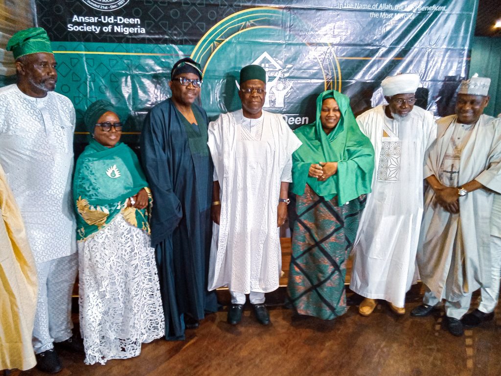 President, National Missioner of Ansar-ud-Deen Society charge Kekere-Ekun, others at inauguration of Ansar-ud-Deen Foundation