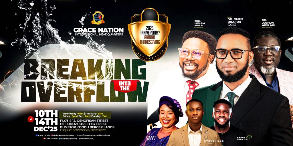 Grace Nation: Breaking into the Overflow Conference and Annual Thanksgiving Service begins with Prophetic Declarations by God Generals ..