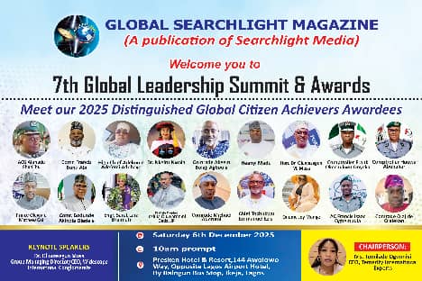 Searchlight News has announced that preparations have been completed for the highly anticipated 7th Global Leadership Summit & Awards, scheduled to take place this week in Lagos.