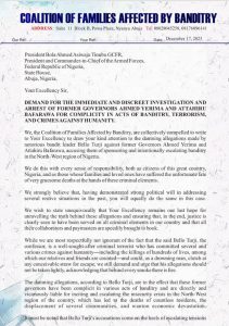 Banditry: Victims’ Families write President Tinubu Over Turji’s Confession, Demand Former Govs Yerima, Bafarawa’s Arrest.