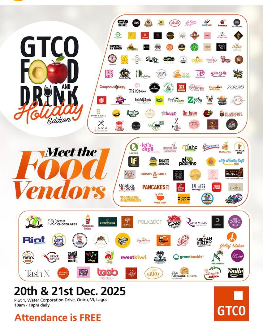 GTCO Food and Drink – Holiday Edition Kicks Off in Lagos tomorrow, Promising a Festive Culinary Experience