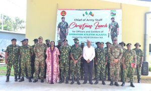Christmas Celebration: COAS Meets Operation ATILEYIN ALAAFIA Personnel in Benin Republic, Applauds Courage and Selfless Sacrifice
