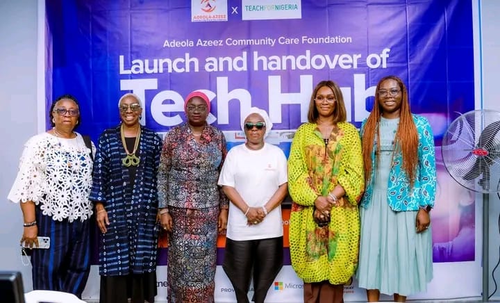 COMMISSIONING OF THE TECH HUB ESTABLISHED BY ADEOLA AZEEZ COMMUNITY CARE FOUNDATION AT EMMANUEL ANGLICAN PRIMARY SCHOOL,ITALUPE, IJEBU ODE