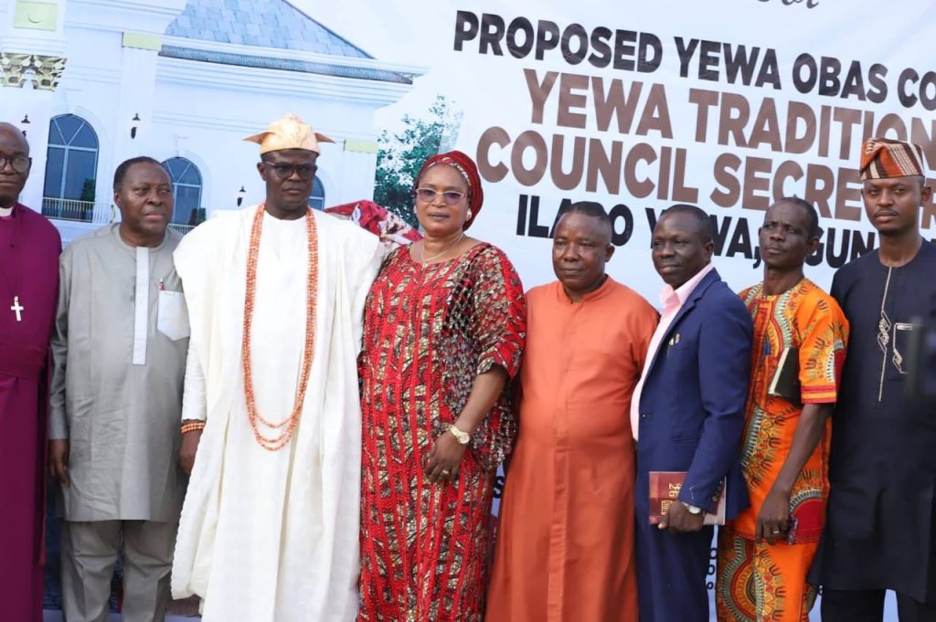 Senator Adeola Yayi Receives Royal Blessings, Praises at Foundation Laying of Yewa Traditional Council Secretariat in Ilaro-Yewa