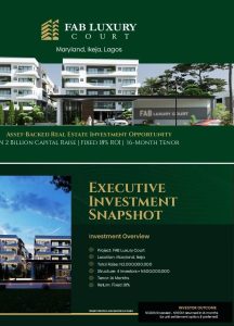FAB Luxury Court Sets A Rare Benchmark For Excellence In Africa  ~By Oluwaseun Fabiyi
