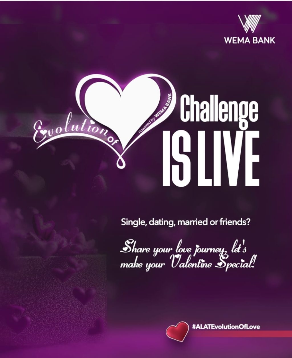 WEMA BANK LAUNCHES “EVOLUTION OF LOVE” CAMPAIGN FOR VALENTINE’S DAY