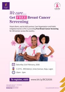 Polaris Bank Marks World Cancer Day with Free Breast Cancer Screening for 100 Women Nationwide in Lagos, Nigeria