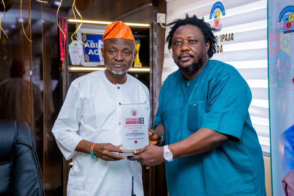 Nigeria Media Nite Out Award Honours Prince Agbaje Lukmon Abiodun as Most Promising LG Chairman of the Year.