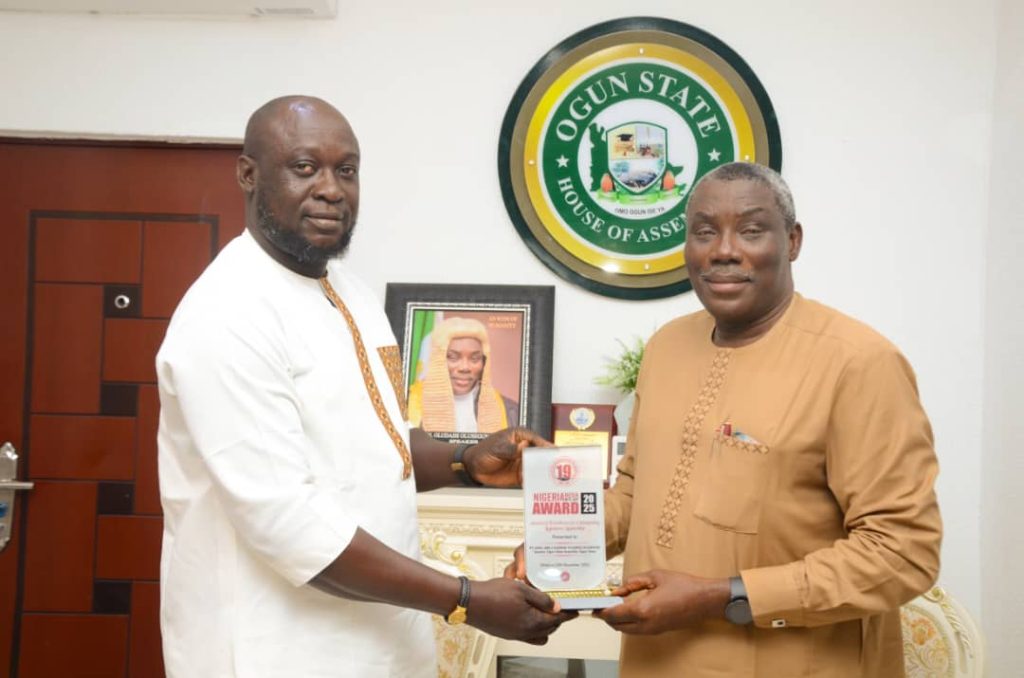 Ogun Speaker Rt Hon Elemide Oludaisi Olusegun Officially Received NMMA Award