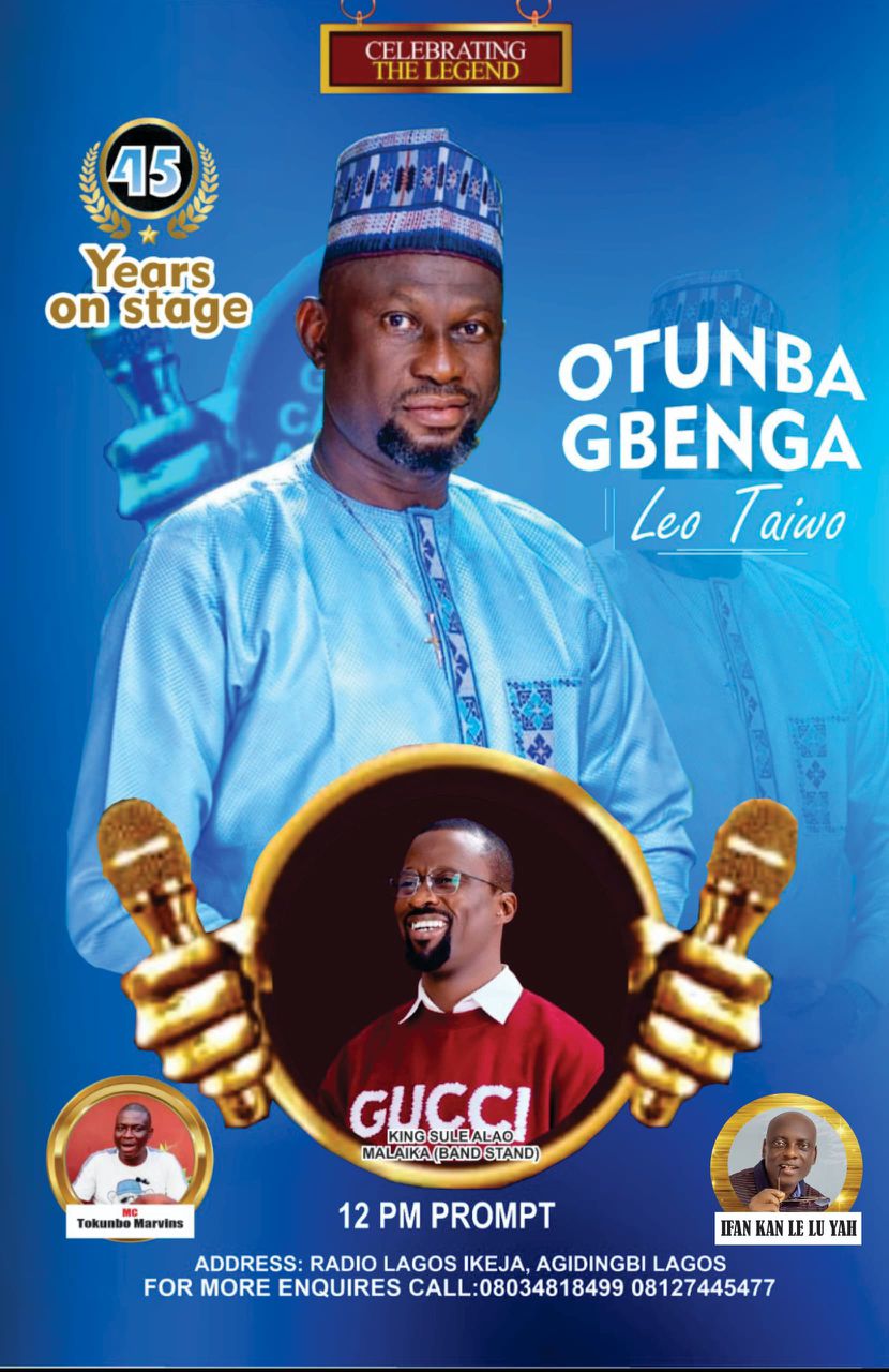 Top Music Producer, Gbenga Leo Marks 45 Years in Music with Lagos Celebration   By Alhaji Arems (Baba Fuji)