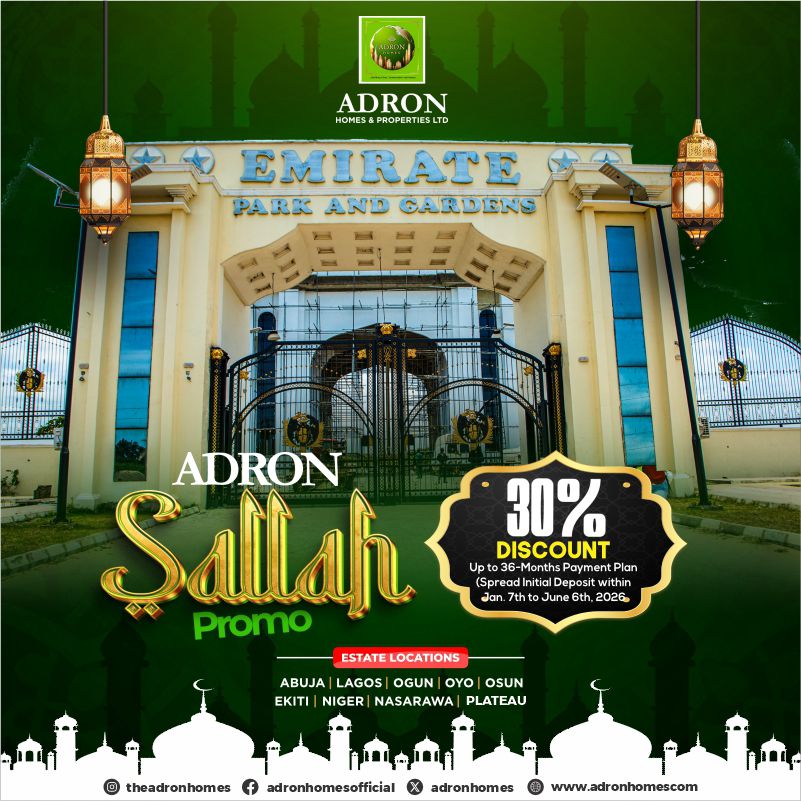 Adron Homes Unveils Sallah Mega Promo with 30% Discount and Exciting Gift Rewards for Subscribers