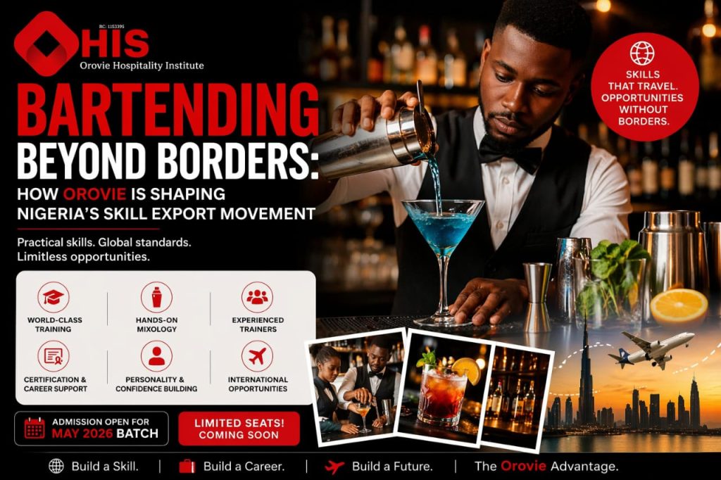 Bartending for the World: Orovie Hospitality Institute’s Bold Push to Equip Nigerians with Exportable Skills