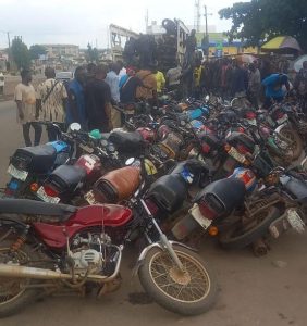 LAGOS TASKFORCE RAIDS ROADS, HIGHWAYS, IMPONDS 278 ILLEGAL OKADA IN WEEKLONG OPERATION