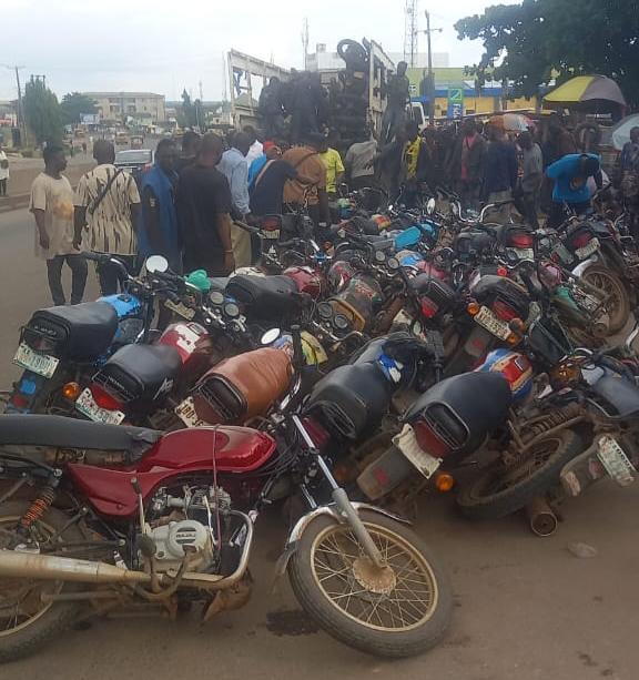 LAGOS TASKFORCE RAIDS ROADS, HIGHWAYS, IMPONDS 278 ILLEGAL OKADA IN WEEKLONG OPERATION