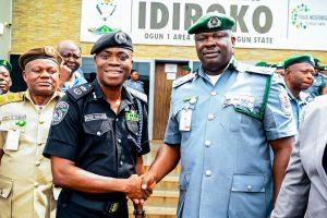OGUN I COMMAND OF NIGERIA CUSTOMS HOSTS OGUN STATE COMMISSIONER OF POLICE AT IDIROKO