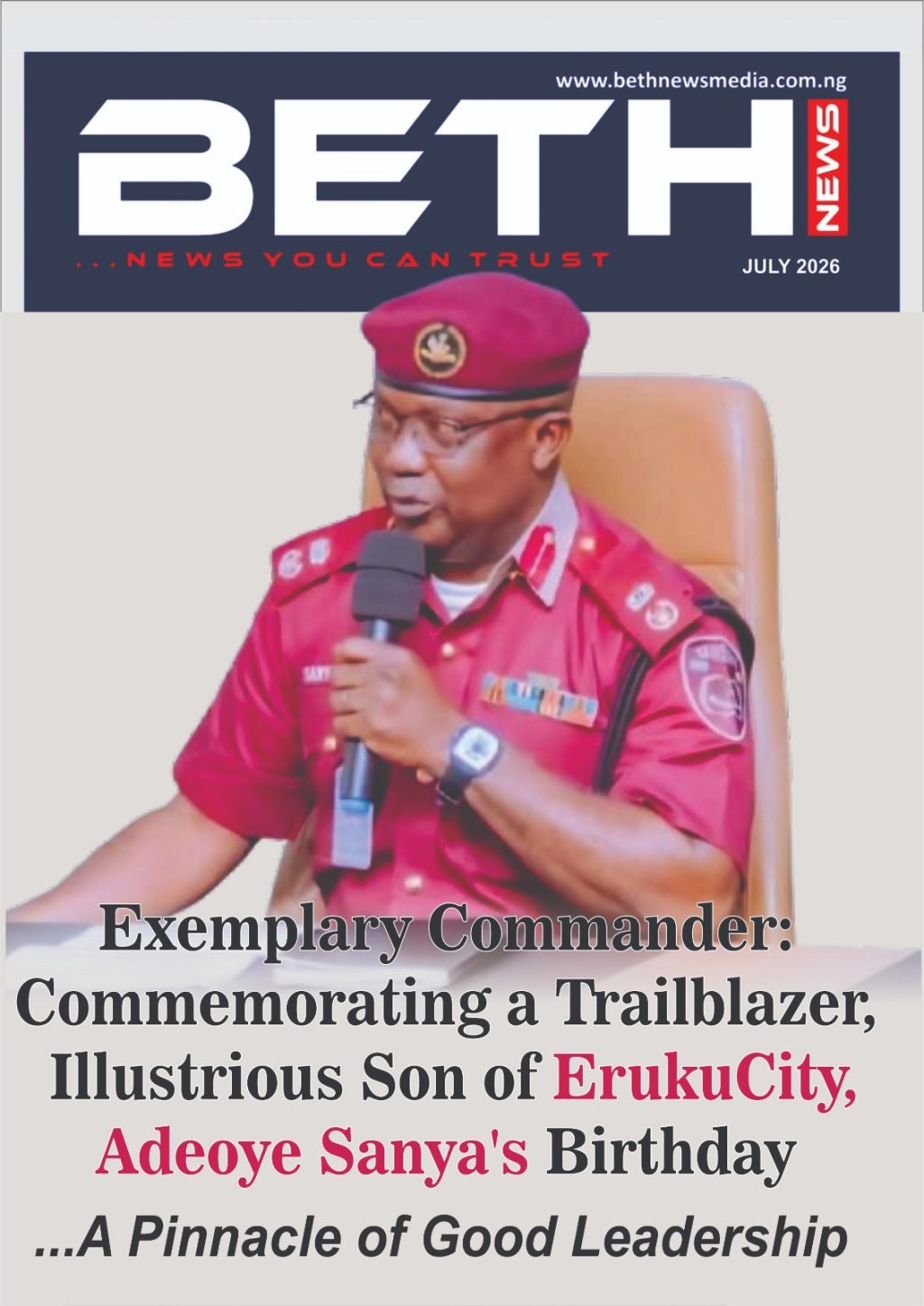 ErukuCity-Born Corps Commander Adeoye Sanya Celebrates Birthday In Grand Style  ~By Oluwaseun Fabiyi